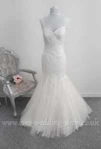 Enzoani ivory off the shoulder wedding dress UK 14 - Picture 1 of 4