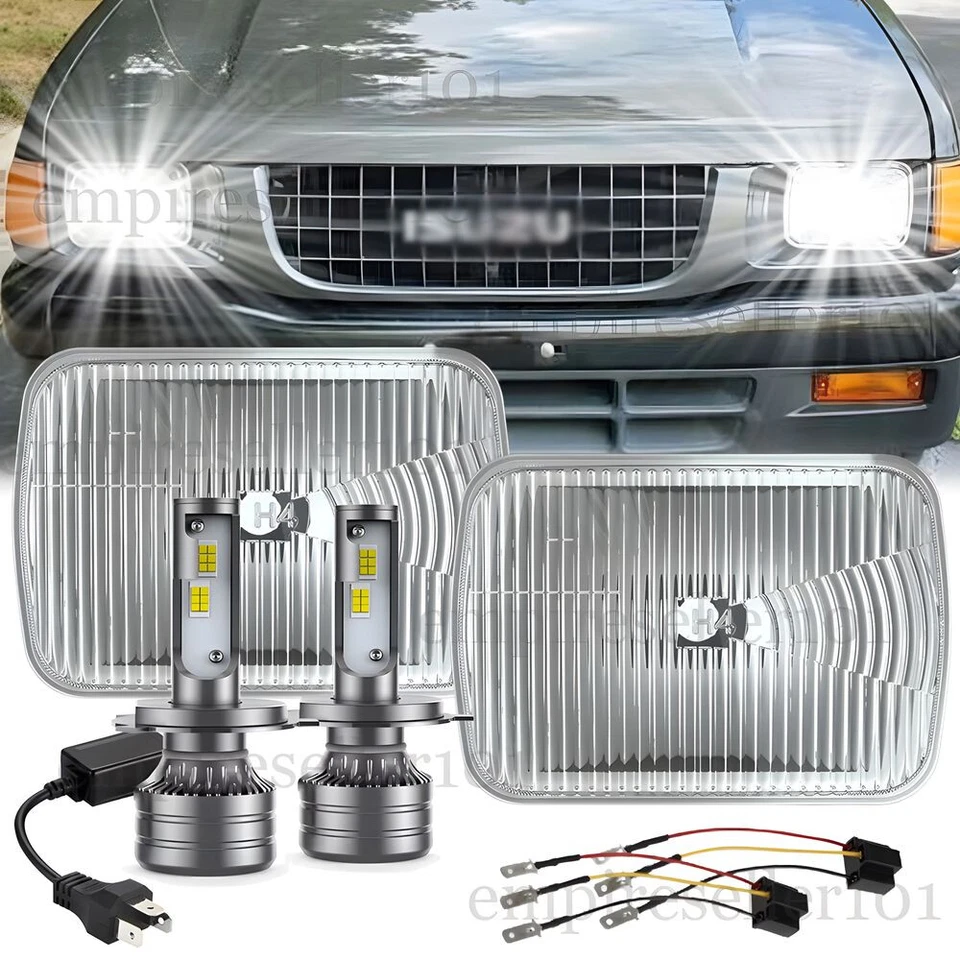 Par de faros de haz alto/bajo de 5x7''7x6" H6054 para camioneta Isuzu I-Mark Foto 1 de 4