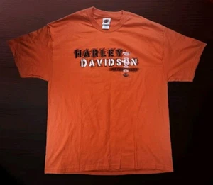New Harley Davidson Mens XL Orange Biker T-Shirt 2008 Motorcycle Tigard Oregon - Picture 1 of 10