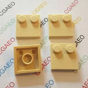 4 x Lego 33909 Tile, Modified 2 x 2 with Studs on Edge TAN - Imagen 1 de 1