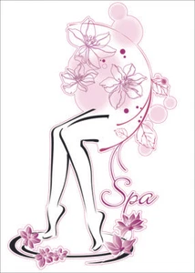 Pre-Cut Reusable Spa Room Artwork Decor Wall Sticker Decal 15"W X 23"H - Picture 1 of 1