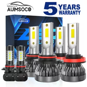 For Ram 3500 Cab Pickup 5.7L 6.7L 2013-2018 LED Headlight Fog Light Bulbs Bright - Picture 1 of 17