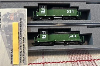 KATO SALE! Set of 2 176-4377 & 4378 N Scale NW2 Burlington BN #534 & #543 - New! - Image 1 of 4