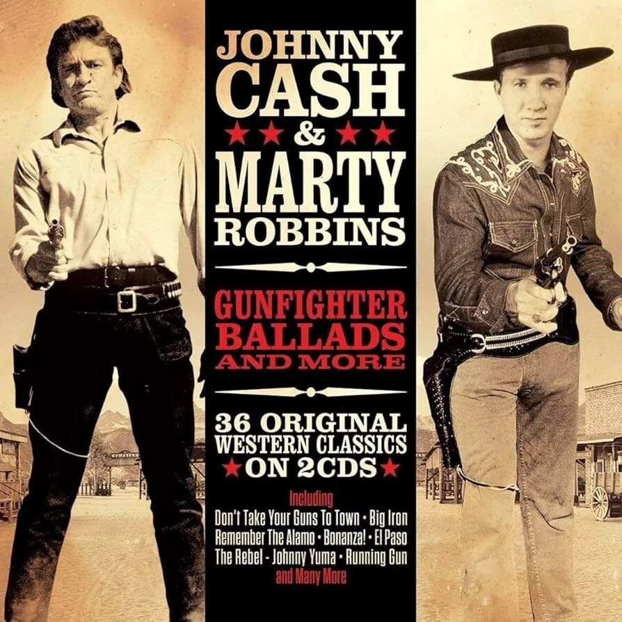 JOHNNY CASH & MARTY ROBBINS (2 CD) GUNFIGHTER BALLADS & MORE  *NEW* - Image 1 of 1