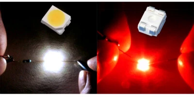 PLCC4 SMD LED 3528 Bi-Color rot warmweiß weiß Auswahl Duo LED Wendezug Lok 4-Pin - Bild 1 von 3