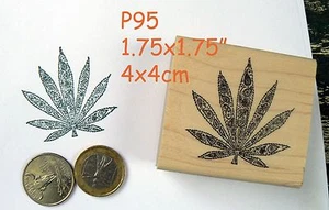 P95 Dekorativer Marihuana Blatt Gummistempel - Bild 1 von 2