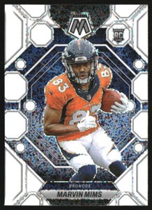 2023 Panini Mosaic White Sparkle #346 Marvin Mims RC Rookie
