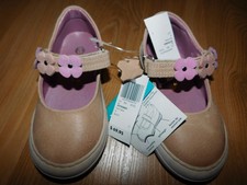 WALKMATES NEW WITH TAGS GIRLS PINK FLOWER STRAP OVER LEATHER SHOES SIZE 6
