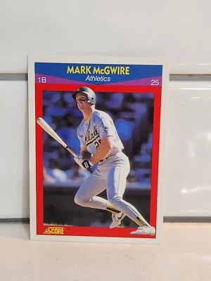 1990 Score 100 Superstars Mark McGwire #25 Oakland Athletics  - Image 1 of 2
