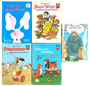 VTG 70's 80's Walt Disney's Dr. Seuss Children's Books Snow White Fox &The Hound - Picture 1 of 12