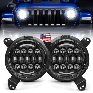 2020-2024 for Jeep Gladiator Rubicon Willys Overland 9" Kit LED Halo Headlights - Picture 1 of 12