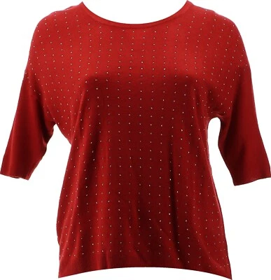 Suéter Antthony Hombro Extendido Estrás Arándano M NUEVO (285) Foto 1 de 4