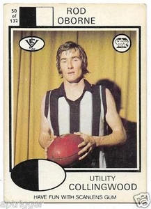 1975 Scanlens (50) Rod OBORNE Collingwood < Good > White Back - Bild 1 von 1