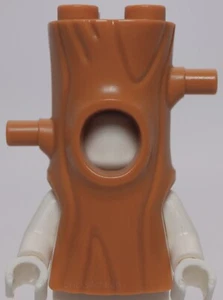 Lego Medium Nougat Minifig Headgear Head Cover Costume Tree Trunk - Picture 1 of 1