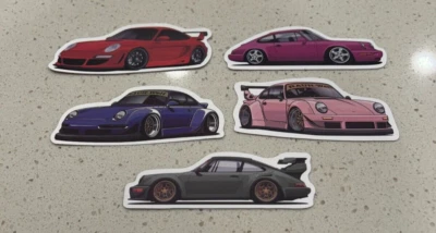 Stanced Porsche / RWB JDM Car Stickers - Image 1 of 4