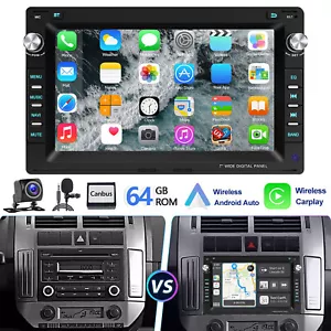 64G Carplay Android13 Autoradio GPS Kam Für VW Polo 9N Jetta Golf 4 Passat B5 T5 - Bild 1 von 15