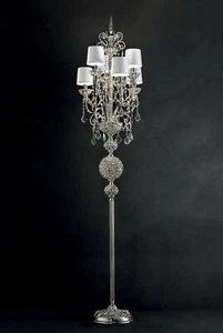Lampada da terra piantana di lusso classico cromo in cristallo 6 luci MS-197 - Imagen 1 de 1