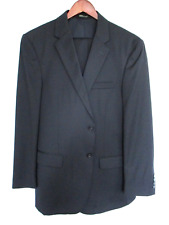 Jos. A. Bank Mens Suit 44L 38x31 Black Travelers Collection Tailored Fit Wool