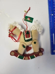 Kurt S. Adler Felt Rocking Horse Christmas Ornament New - Picture 1 of 12