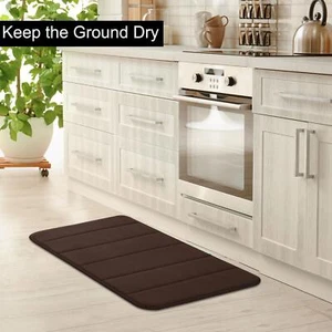 Lavish Home Coral Velvet Bath Rug Memory Foam Bathroom Mats Bath Mat Non-slip - Picture 1 of 10