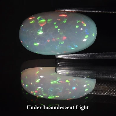 💎Rare 8.93ct Natural Transparent Crystal Opal with Play-of-Color – Ethiopia Gem - Image 1 of 4