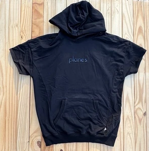 Paper Planes Short Sleeve Hoodie Mens Athletic Wear Size Small Color Black - Picture 1 of 9