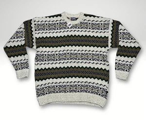 Suéter Tejido Vintage Chaps Ralph Lauren Multicolor Sudadera Fair Isle Para Hombre L - Imagen 1 de 5