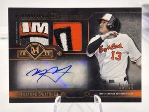 2017 Museum Collection Manny Machado Signature Swatches Dual Patch Auto /25 SSP - Picture 1 of 2