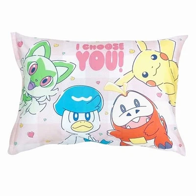 MORIPiLO Children's Pillow Low-Profile Pokemon Pikachu Heart Design Pink Approx. - Image 1 of 4