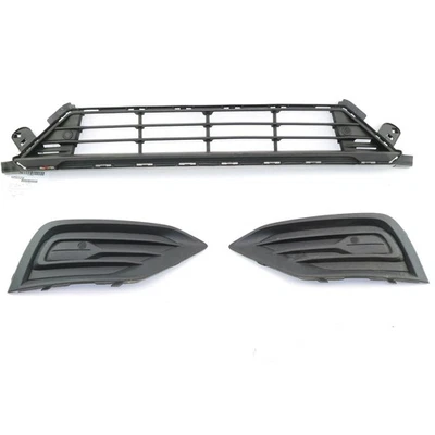 Insertos de rejilla delantera inferior negros Volvo OEM de 3 piezas con PAS para S60 V60 19-24 Foto 1 de 4