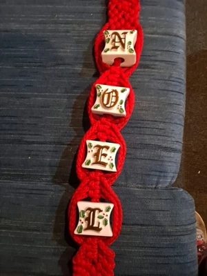 Vintage Macramè Noel da appendere 1979 fatto a mano/natale - Immagine 1 di 3