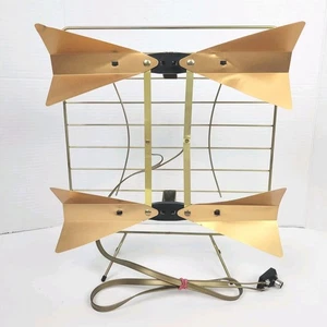 Vintage UHF Kupfer & Draht TV-Antenne Analogkanal ~ MCM ~ Atomic ~ Sputnik ~ Fliege - Bild 1 von 8