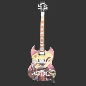 Guitarra Miniatura - AC/DC Dirty Deeds ACDC Gibson SG - Modelo Guitarra Inc Soporte - Imagen 1 de 8