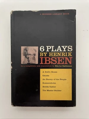 Henrik Ibsen SIX PLAYS Modern Library HC with DJ Dust Jacket Vintage 1957 ML - Image 1 of 4