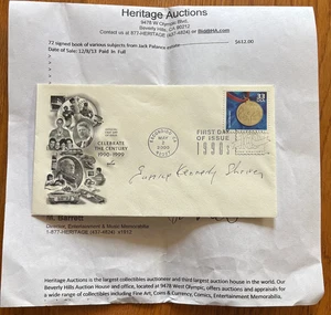 EUNICE KENNEDY SHRIVER AUTOGRAPHED "SPECIAL OLYMPICS" 2000 FIRST DAY COVER FDC - Picture 1 of 2