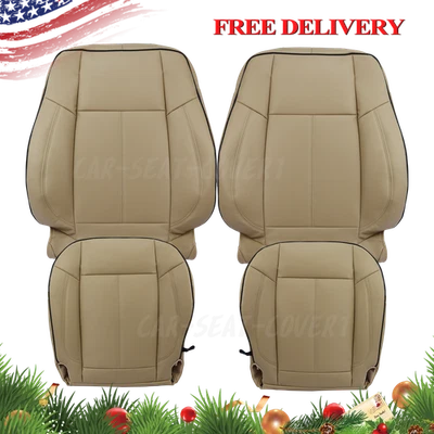 For 2006 - 2010 Hummer H3 Driver Passenger Side Bottom & Top Seat Cover TAN - Image 1 of 4