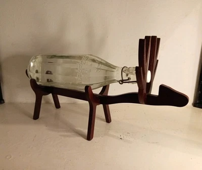 Wooden Bottle Holder Reindeer Wine Rack Christmas Table Decoration - Image 1 of 4