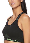Reebok Size Large Black & Green Matrix Sports Bra Bralette Running Athletic Wear