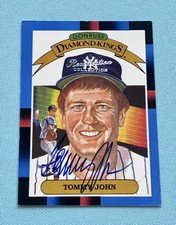 Tommy John 1988 Donruss Diamond Kings Recollection Buyback Autograph AUTO #/50