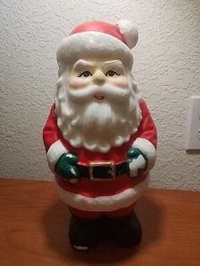 Große Vintage MCM Weihnachtsmann Weihnachtskerze nie benutzt abblätternd wie abgebildet 12 Zoll - Bild 1 von 12