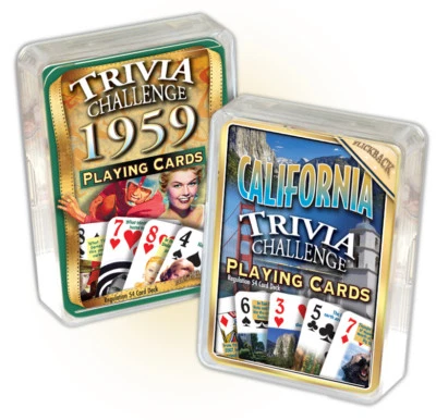 Flickback 1959 Trivia Playing Cards & California Trivia Combo: Birthday Gift - Image 1 of 3