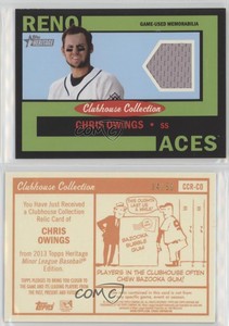 2013 Topps Heritage Minor League Edition Black /50 Chris Owings #CCR-CO