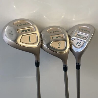 PINSEEKER Golf TPW II WOOD 1/3/4.5 SET E-FORCE Graphite Shaft RH + Head Covers - Image 1 of 4