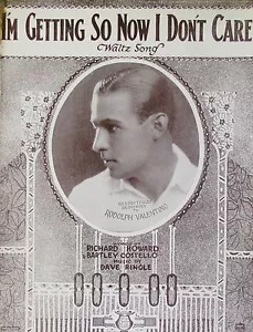I'm Getting So Now I Don't Care - Partitura - Cubierta de Rudolph Valentino - 1924 - Imagen 1 de 1