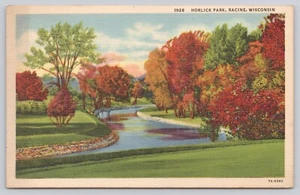 Postcard Horlick Park Racine Wisconsin - Picture 1 of 2