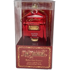 Macy's Santa Briefkasten rot Glas Weihnachtsschmuck Ja Virginia 2012 Mail Box - Bild 1 von 5
