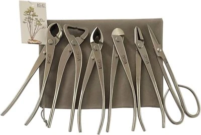 6 Piece Bonsai Tool Set, Knob Shears, Trunk Splitter, Concave Shears,Wire Shears - Image 1 of 4