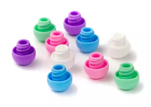 Oral Syringe End Cap - Colorful Variety 125 pack - fits Slip Luer - Lock Luer - Picture 1 of 2