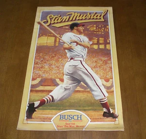 CARDINALS STAN THE MAN MUSIAL BUSCH BEER POSTER - Picture 1 of 1