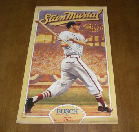 CARDINALS STAN THE MAN MUSIAL BUSCH BEER POSTER Cover